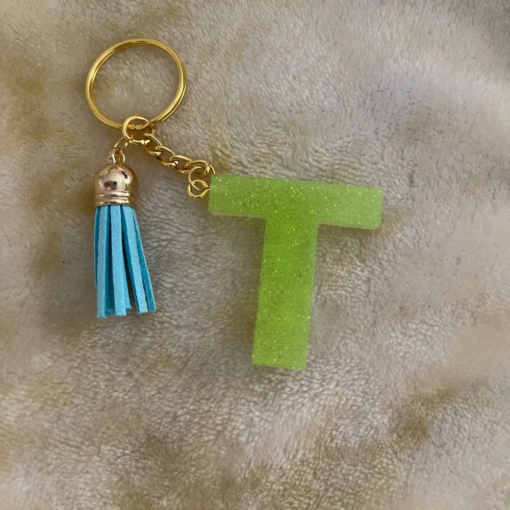 Handmade Letter "T” Keychain